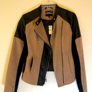Beautiful brown/black leather Jacket.